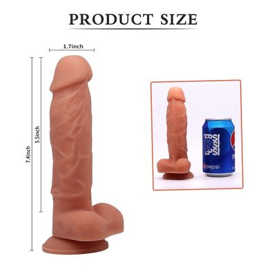 Przyssawka Lesbijka Dildo Sex Toy 7,4 cala Zdrowy silikon OEM ODM