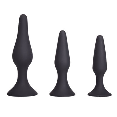 Czarne przyssawki Koraliki Anal Sex Zabawki Wtyczka 12,5 cm dla początkujących