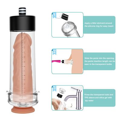 Elektryczne Powiększ Penisa Męskie Sex Zabawki Wyświetlacz LCD USB Akumulator 15 cm