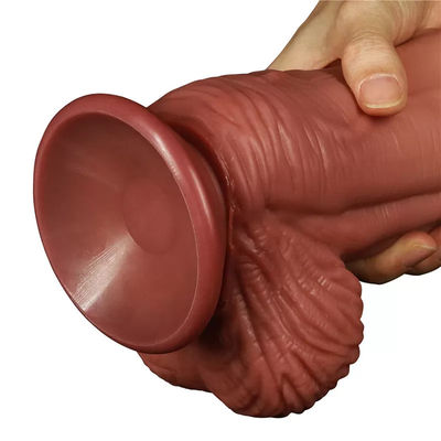 Miękkie realistyczne gumowe penisy 24,5 cm damski masturbator wodoodporny