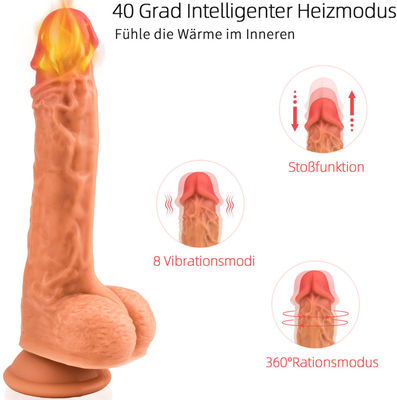 Bezprzewodowe obrotowe ogrzewanie Miodowe zabawki erotyczne 23 cm wibracyjne dildo