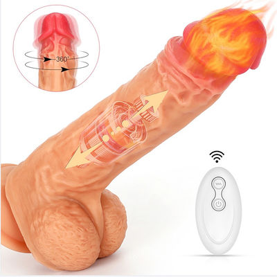Bezprzewodowe obrotowe ogrzewanie Miodowe zabawki erotyczne 23 cm wibracyjne dildo