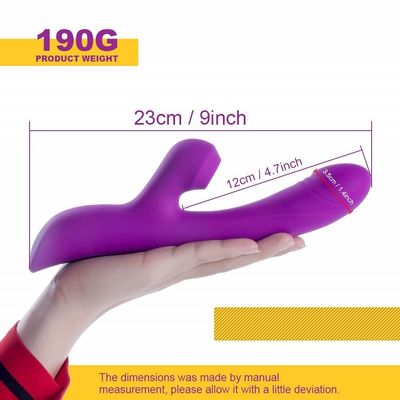 10-biegowy wielofunkcyjny elektryczny masażer do ssania Dildo 23,7 cm Cicha konstrukcja
