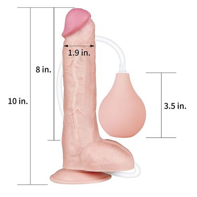 10-calowy Dilldo Toy Sex Penis Dwuwarstwowy silikonowy realistyczny kogut