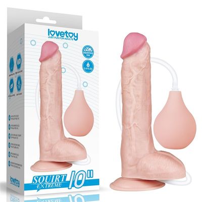 10-calowy Dilldo Toy Sex Penis Dwuwarstwowy silikonowy realistyczny kogut