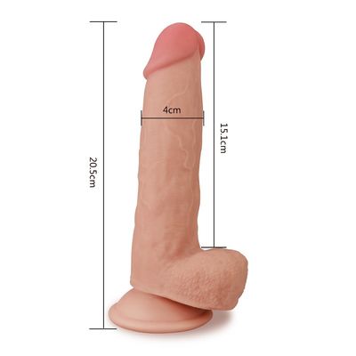7,5-calowe dwuwarstwowe realistyczne zabawki do seksu analnego Penis Dildo Lesbijka Masturbacja