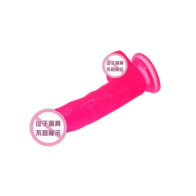 Realistyczna przyssawka Dildo Sex Toy 22cm Crystal Dick dla kobiet