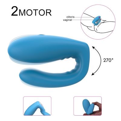 2 silniki typu U Wibrator Sex Toy Silikon ABS Bezprzewodowy pilot zdalnego sterowania ODM