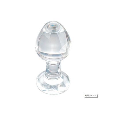 8,6 cm Szklana zatyczka Anal Sex Zabawki Przezroczyste Dla Dorosłych Sex Shop