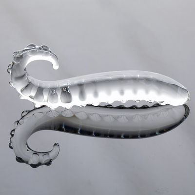 Różowy Hippocampus Szklane dildo Długa gejowska zabawka prostaty Pilot Butt Plug ODM