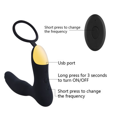 Wibrator jąder Męskie zabawki erotyczne Pilot Ogrzewanie Mężczyźni Cock Ring 4cm