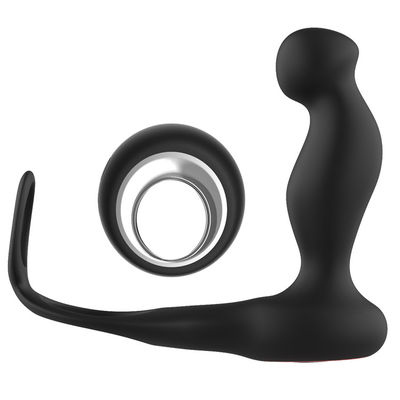 7-biegowy silikonowy podwójny pierścień penisa Bezprzewodowy Contol 135mm korek analny Cock Ring
