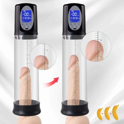 29cm Automatyczne męskie zabawki erotyczne Wyświetlacz LCD Pennies Pompa powiększająca Certyfikat ROHS
