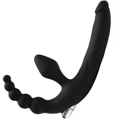 14cm Podwójny masaż LGBT Sex Zabawki Strapon Dildo Butt Plug Wibrator
