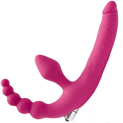 14cm Podwójny masaż LGBT Sex Zabawki Strapon Dildo Butt Plug Wibrator