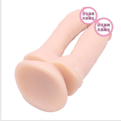 18 cm dwuwarstwowy dwuwarstwowy TPE Dong Realistyczny pasek na wibratorze dla dorosłych